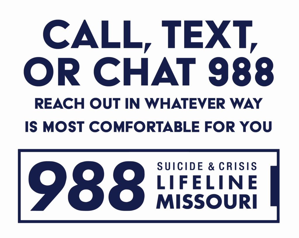 Call, Text, or Chat 988. Reach out in whatever way is most comfortable for you.